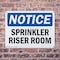 Signmission Sprinkler Riser Room, 18 in W x Rectangle, Aluminum OS-2PACK-NS-A-1218-L-16613 - alternate 5